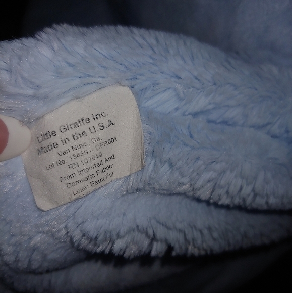 LITTLE GIRAFFE Luxe Satin Snow Leopard Robe Satin Luxurious Robe Powder Blue 🩵 - Picture 10 of 15